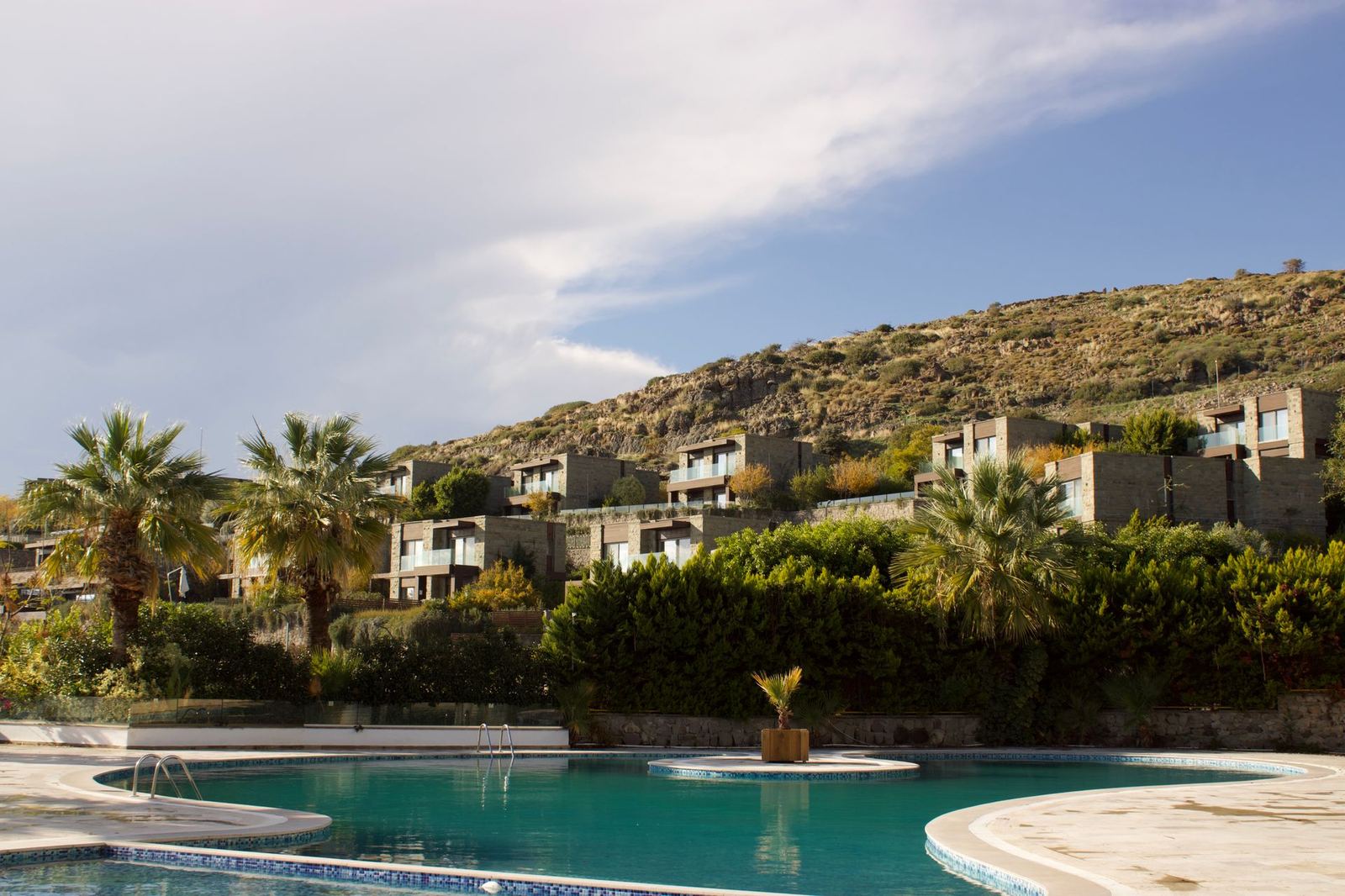 Bodrum'da 48 villalı sitenin peyzajı